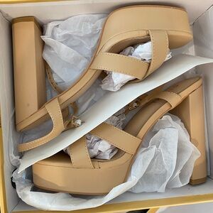 ASOS 
Beige  SIMMI London platform strappy heels brand new never worn